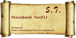 Steinbach Teofil névjegykártya